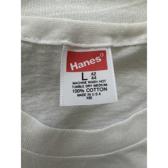 Vintage Bunny Shirt Mens Large Hanes Single Stitch 80s Graphic Made USA - Picture 3 of 10